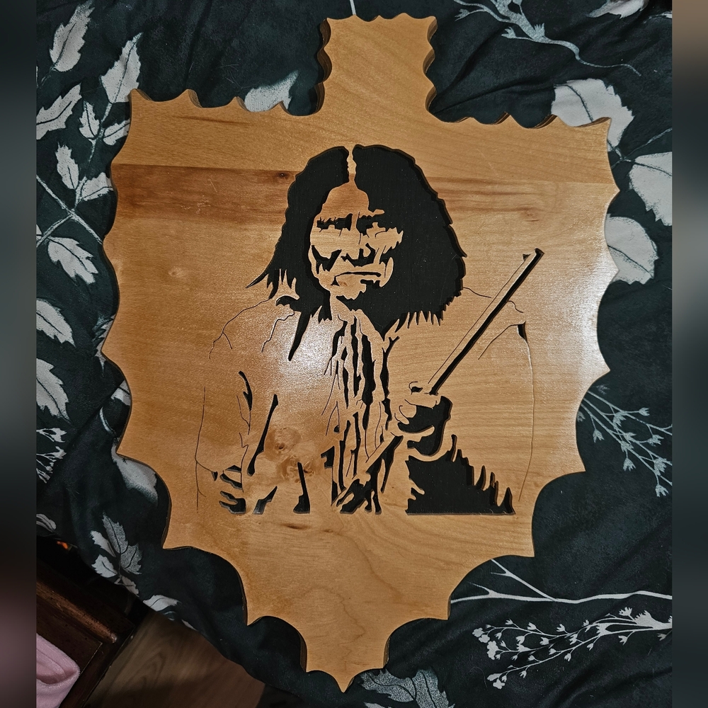 Rustic Wooden Wall Art with Historical Design